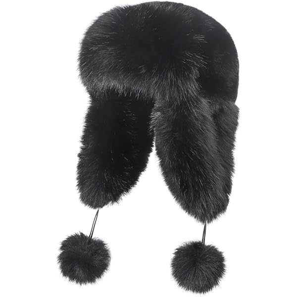 YFJNV Y2K Faux Fur Russian Hat, Soft, Warm Winter Trapper Hat with